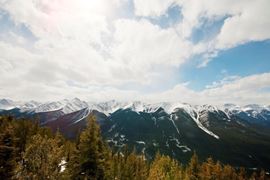 Banff Mountain Range View