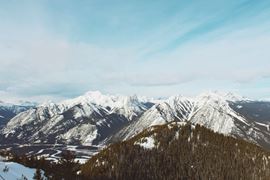 Banff Mountain Range View