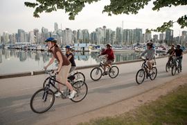 Cyling the sea wall in Vancouver