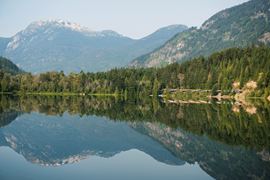 Rocky Mountaineer Train - Lake Reflection